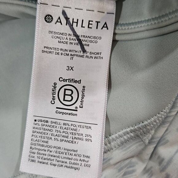Athleta printed run with it short Workout Beach Run Gym Activewear Womens 3X - Picture 3 of 9